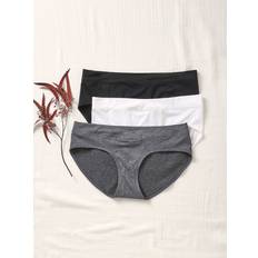 Pack of 3 Seamless Shorties in Microfibre for Maternity Black Dark Solid