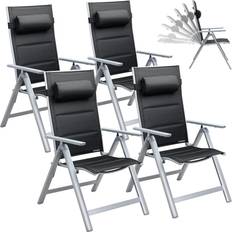 Casaria Bern Premium High Back Folding Aluminium Garden Chair Set 2x