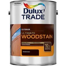 Dulux Trade Brown Paint Dulux Trade Weathershield Ultimate Woodstain Rosewood Brown 5L