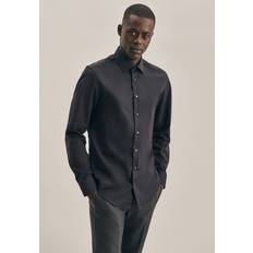 Herr - Silke/Siden Kläder Seidensticker Business Shirt Slim Long Sleeve Kentcollar Uni Herr Långärmade Skjortor