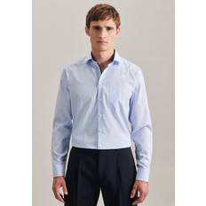 Herr - Silke/Siden Skjortor Seidensticker Business Shirt Regular Long Sleeve Kentcollar Stripes Herr Långärmade Skjortor