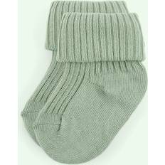 Gröna Strumpor mp Denmark Cotton Rib Baby Socks - Desert Sage