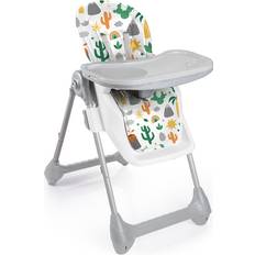 Dolu White and Grey Compact Folding Baby Highchair, with Removeable tray