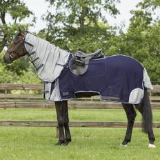 155cm Horse Rugs QHP High Neck Fly Blanket - Bleu