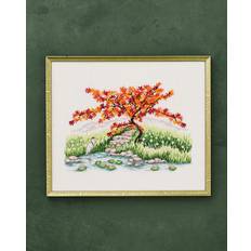 Permin Cross Stitch Kit Picture of Orange Japanese Tree