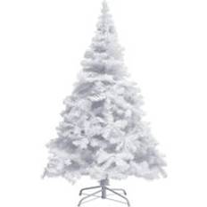 Blanc Sapins de Noël Casaria Artificiel 180 cm Blanc Pied Métal 705 Branches PVC Décoration Fêtes Arbre Réaliste Réutilisable Sapin de Noël