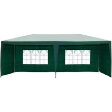 Plastique Parasols OutSunny 6 3m Green Canopy Gazebo with Sides wilko