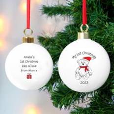 Studio Personalised My 1st Teddy Bear Bauble Christmas Tree Ornament