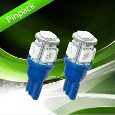 Blå LED-lampa W5W 12 V 2-pack