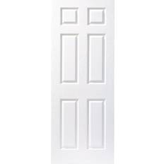 Travis Perkins Premdor White Primed 6 Panel Grain Hollow Core Interior Door (x198.1cm)
