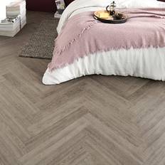 GoodHome Poprock Grey Wood Planks Wood Effect Self-Adhesive Vinyl Plank, Pack Of 20