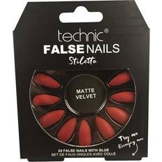 Technic false nails stiletto- matte velvet