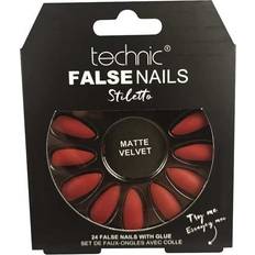 false nails stiletto- matte velvet