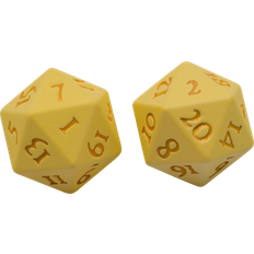Ultra Pro Dice 2 x 20 sidede D20 Terninger Heavy Metal: Vivid Yellow #15941