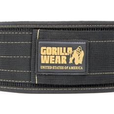 Gorilla Wear 4 Inch Nylon Belt, black/gold, medium/large