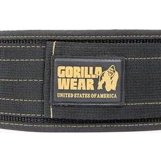 Gorilla Wear 4 Inch Nylon Lifting Belt Zwart/Goud M/L