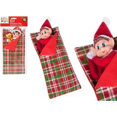 Interior Details Hoolaroo Toy Elf Tartan Sleeping Bag Accessory Christmas Decoration