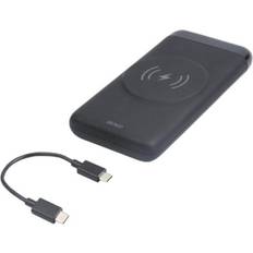 Magnetisk micro usb Deltaco Powerbank 10,000 mAh, Magnetic, Wireless, 1x USB-A, 1x USB-C Black, Powerbank