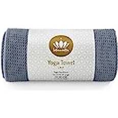 Lotuscrafts Yogahandduk vått grepp – halkfri och snabbtorkande – halkfri yogahandduk med hög dragkraft – yogahandduk idealisk för het yoga [183 x 61 cm]