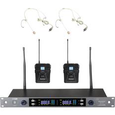 JRU810-PT51C-HT3A trådløs 2 x tynde headset-mikrofon-sæt