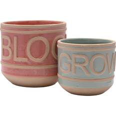 Pots, Plants & Cultivation Country Living Country Set of 2 Ceramic Planters Bloom & Grow