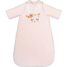 Red Sleeping Bags LA REDOUTE INTERIEURS Floral Rabbit Cotton Velvet Sleeping Bag with Removable Sleeves by La Redoute
