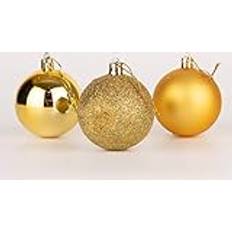 Gold Christmas Tree Ornaments Shatchi 12Pcs, Gold 50mm Baubles Christmas Tree Ornament