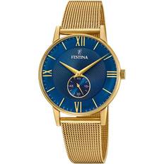 Ure Festina Retro Forgyldt Stål Quartz Herre Ur F20569 3