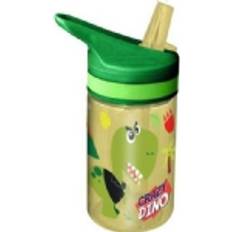 Rood Drinkflessen Kids licensing Crazy Dinodrinkfles/drinkbeker/bidon met drinktuitje groen kunststof 400 ml