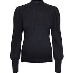 Mama High Neck Knitted Sweater Black