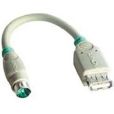 Cables Lindy USB PS/2 6-p Mini-DIN 0.2m