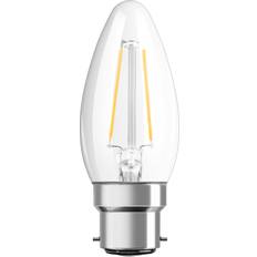 B22 LED-lampor LEDVANCE Classic Performance LEDbulb B22d Kronljus Filament Klar 2.5W 250lm 827 Extra Varm Vit Ersättare 25W