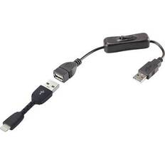 Renkforce USB-kabel USB 2.0 Lightning-stik 1m