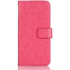 Læder etui til iphone se MAULUND iPhone SE 5 5s Wallet Læder Etui m. Pung Pink