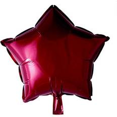 Valentinsdag Dyre- & Figurballoner Globos Bordeaux Stjerne Folie Ballon 46 cm
