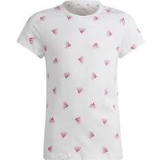 adidas Kid's Short-Sleeved T-shirt Bluv - White/Semi Lucid Fuchsia