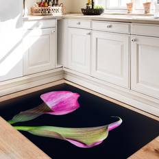 Tapis En Vinyle Gros Plan De Calla Fond Noir Noir cm