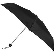 Totes ECO-BRELLAÂ Compact Round Black Umbrella Black