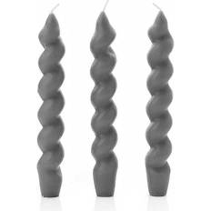 Black Candles Hestia Set of 3 Twisted Taper Charcoal Candle