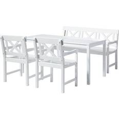 Cinas Trädgårdsset Sofiero Vit B165 D80 H75 B150 D58 H89 B59 D59 H89 cm Matgrupp