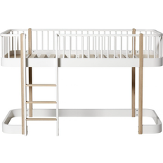 Oliver Furniture loftsäng vit/ek Våningssäng