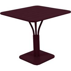 Métal Tables de Bistrot d'Extérieur Fermob Table LUXEMBOURG B9 Cerise Noire Rouge