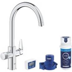 Azul Grifos de Cocina Grohe Grifo De Cocina Caño Alto En C Con Filtro Blue Pure Startcurve Azul