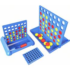 Shein 4 in a Row Game, Board Games Four in a Row Game Travel Size Line Up 4, Classic Family Toy for Family for Fun Classic Board Game