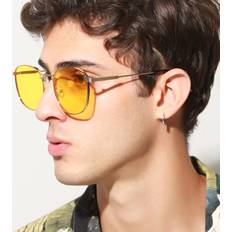 Solglasögon Shein 1pc Men's Ellipse Frame Ocean Lens Daily Wear, With Box
