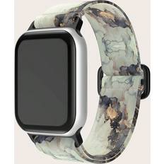 Shein 1pc Black Marble Pattern Watch Band 45/49/38/40/41/42/44mm, Ultra/SE/8/7/6/5/4/3/2/1