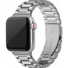 Shein 1pc Men Women Silver Color Fashionable Zinc Watch Band