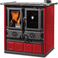 90cm Fornelli a gas Nordica Cucina A Legna In Ghisa Rosetta BII 7,2 kW Rosso