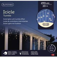 E Snoerlichten Kaemingk Lumineo Icicle Twinkle LED 20m Warm Wit