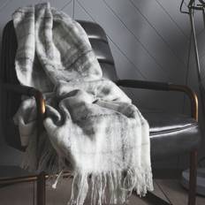 Textiles Crossland Grove Faux Mohair Throw - Grey Manta Gris